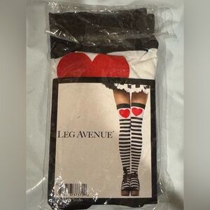 Striped Stockings with Red Heart